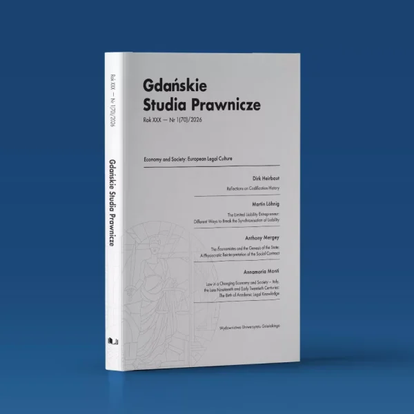 Okładka czasopisma Gdańskie Studia Prawnicze nr 1/2026