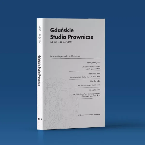 Okładka czasopisma Gdańskie Studia Prawnicze nr 4/2025